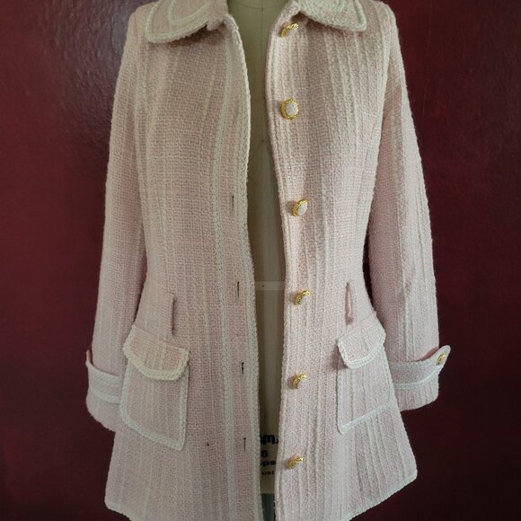 Novala Takemoto/Baby the Stars Shine Bright - Pink White Tweed Coat - Picture 3 of 5
